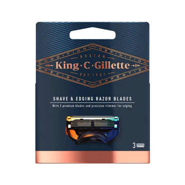 King C Gillette Razor Blades - 3 Pack